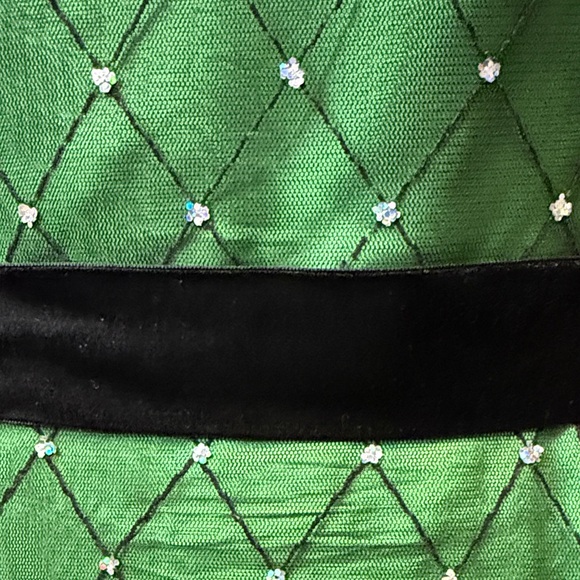 B14 Papell Boutique Evening Women’s 10 Green and Black Maxi Dress - Picture 5 of 7